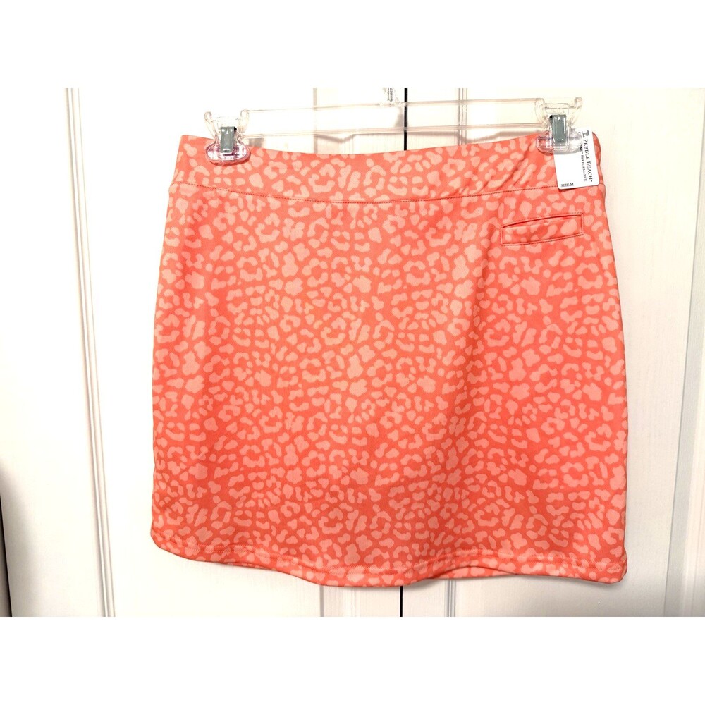 Women’s Pebble Beach Leopard Print Dry-Luxe Performance Golf Skort Size M NWT